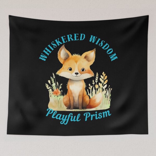 Item preview, Whiskered Wisdom, Playful Prism. fox face designed and sold by FoxVibes.