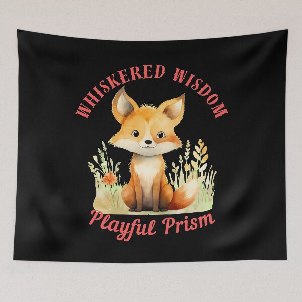 Item preview, Whiskered Wisdom, Playful Prism. fox head designed and sold by FoxVibes.