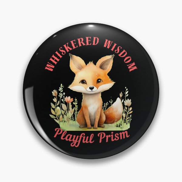 Item preview, Whiskered Wisdom, Playful Prism. retro fox designed and sold by FoxVibes.