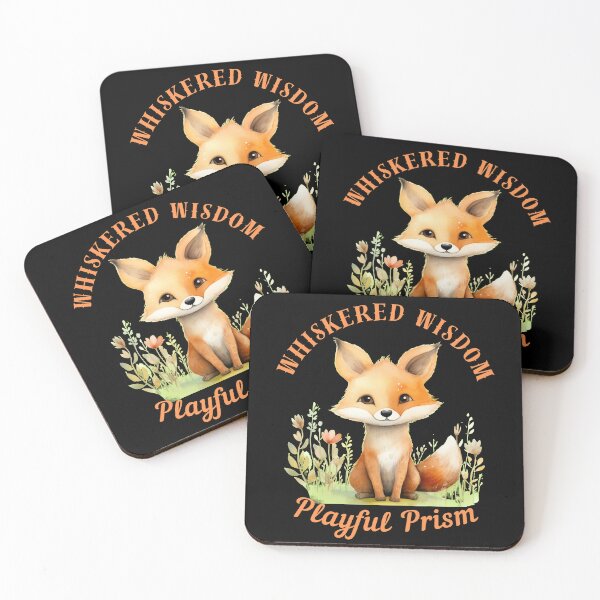 Item preview, Whiskered Wisdom, Playful Prism. fox watercolor designed and sold by FoxVibes.