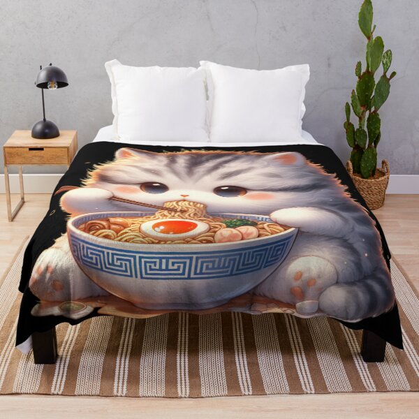 Item preview, Kawaii Kitten Eating Ramen 3 designed and sold by Totally4Ryo.