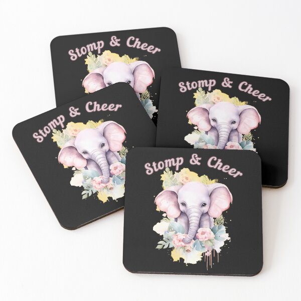 Item preview, Stomp and Cheer. elephant head designed and sold by ElephantVibes.