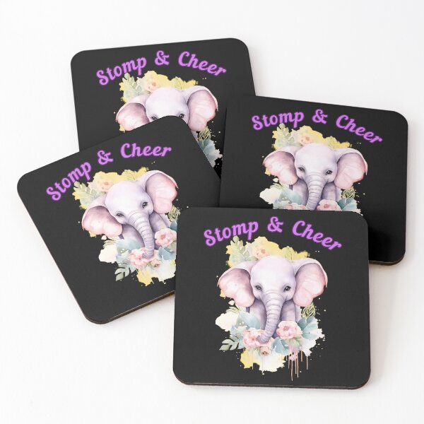 Item preview, Stomp and Cheer. elephant face designed and sold by ElephantVibes.
