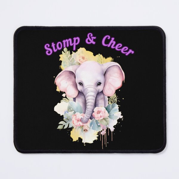 Item preview, Stomp and Cheer. elephant face designed and sold by ElephantVibes.