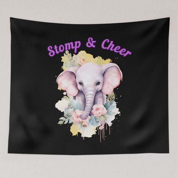 Item preview, Stomp and Cheer. elephant face designed and sold by ElephantVibes.