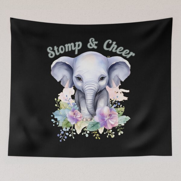 Item preview, Stomp and Cheer. Flower elephant designed and sold by ElephantVibes.