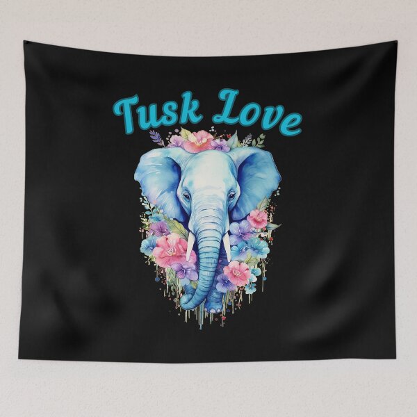 Artikelvorschau, Tusk-Liebe. lustiger Elefant entworfen und verkauft von ElephantVibes.
