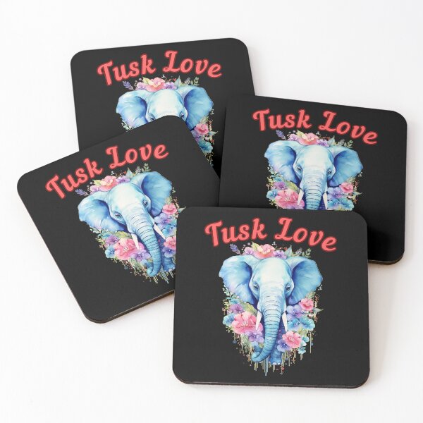 Item preview, Tusk Love. colorful elephant designed and sold by ElephantVibes.
