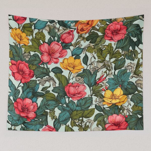Item preview, Floral Pattern - Bright Colorful Pink Flowers designed and sold by SassyArtistry.