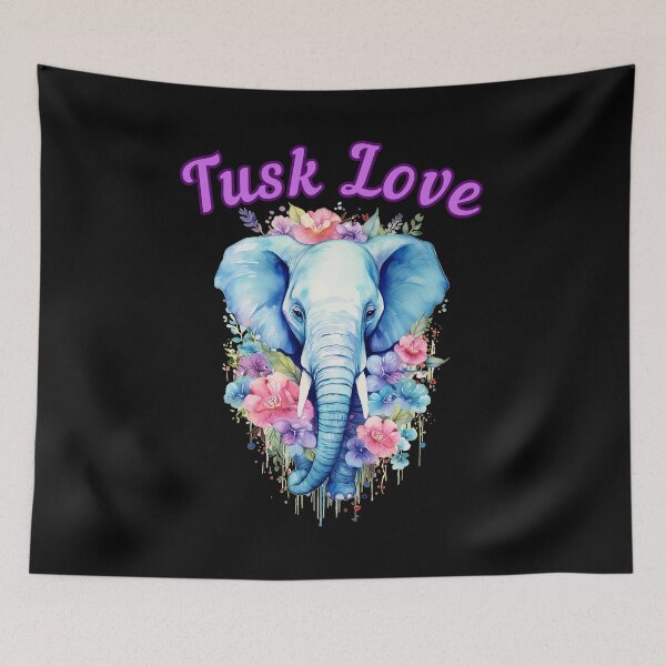 Item preview, Tusk Love. elephant face designed and sold by ElephantVibes.