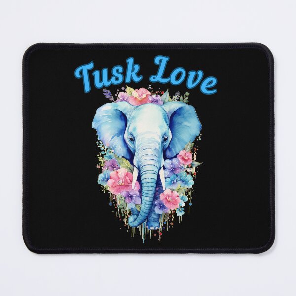 Item preview, Tusk Love. elephant portrait designed and sold by ElephantVibes.