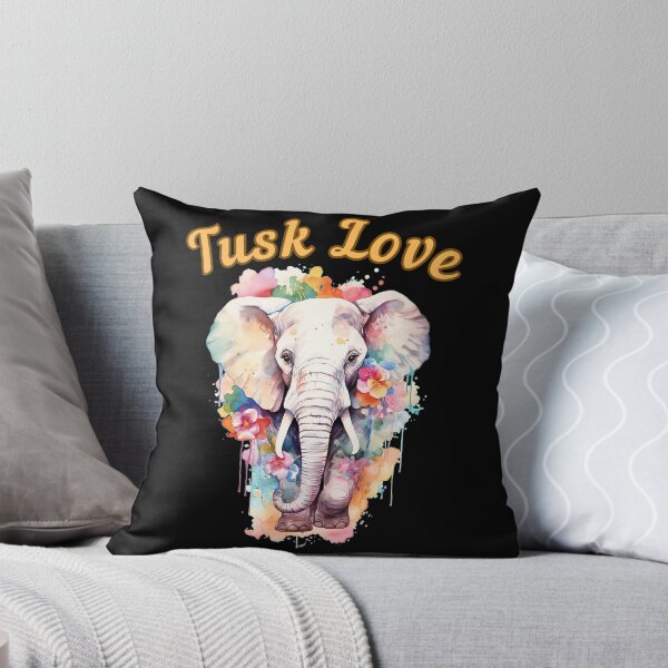 Item preview, Tusk Love. watercolor elephant designed and sold by ElephantVibes.