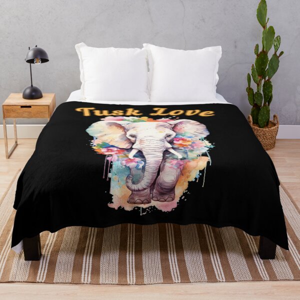 Item preview, Tusk Love. watercolor elephant designed and sold by ElephantVibes.