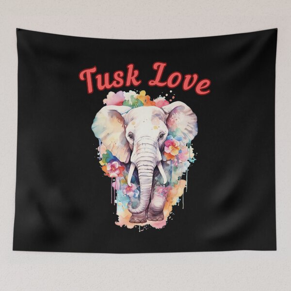 Item preview, Tusk Love. happy elephant designed and sold by ElephantVibes.