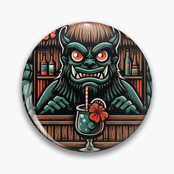 Item preview, Tiki Beast Bash Fun Tropical Monster Luau Paradise designed and sold by SpookshowDesign.