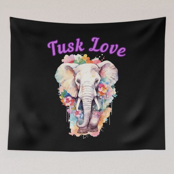 Item preview, Tusk Love. elephant quote designed and sold by ElephantVibes.