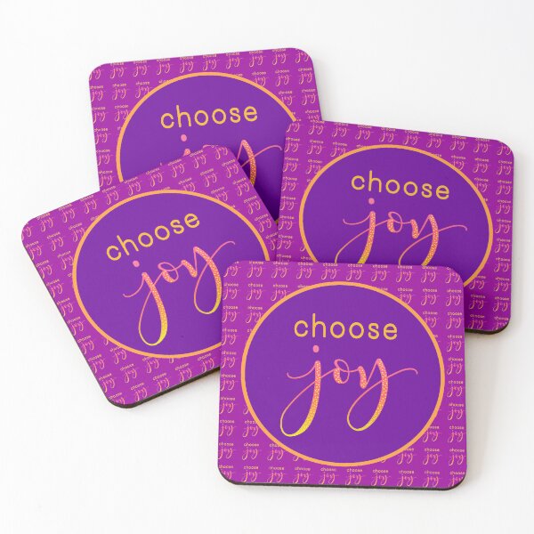 Item preview, Choose Joy - the one with a circle and repeated text pattern designed and sold by Ginny Gaura.
