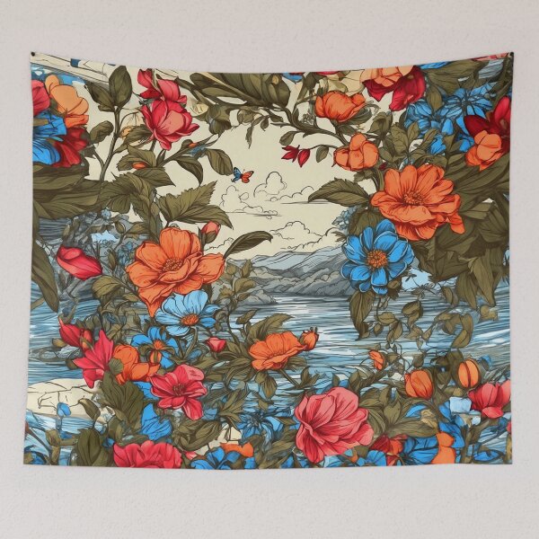 Item preview, In The Heart Of Nature - Floral Pattern With Butterflies designed and sold by SassyArtistry.