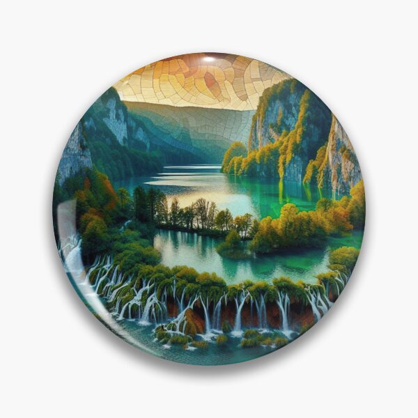 Item preview, Plitvice Lakes National Park in Autumn, Croatia - Mosaic  designed and sold by HausKatz.