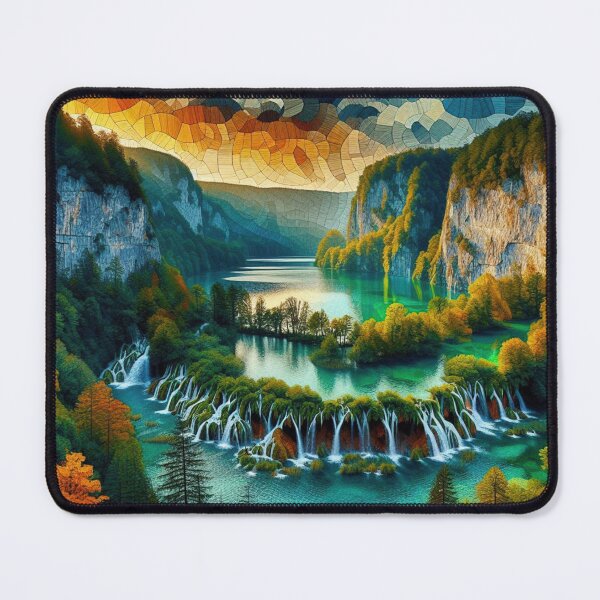 Item preview, Plitvice Lakes National Park in Autumn, Croatia - Mosaic  designed and sold by HausKatz.