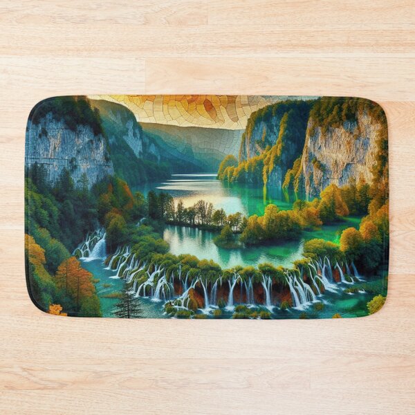 Item preview, Plitvice Lakes National Park in Autumn, Croatia - Mosaic  designed and sold by HausKatz.