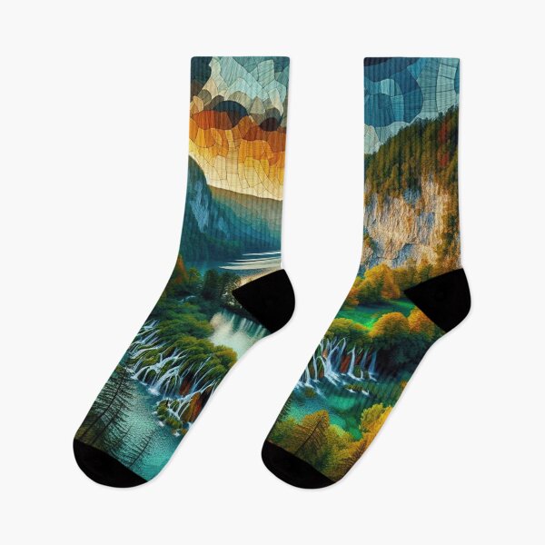 Item preview, Plitvice Lakes National Park in Autumn, Croatia - Mosaic  designed and sold by HausKatz.