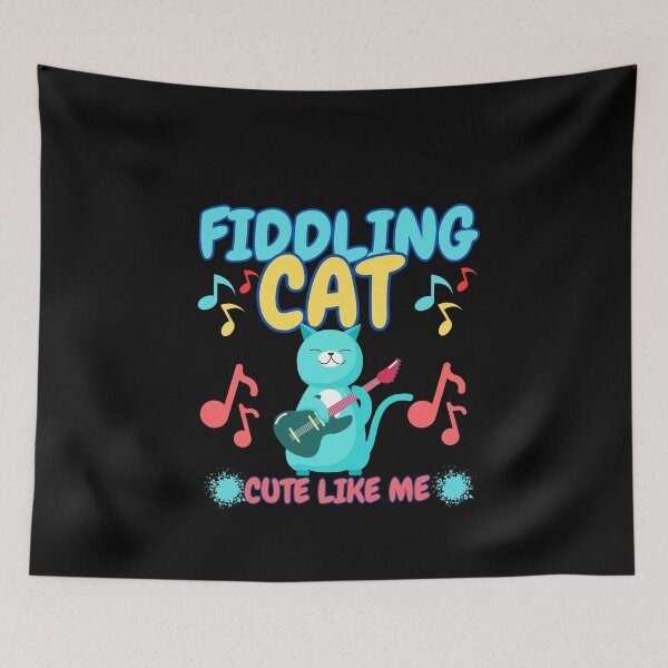 Item preview, fiddling cat cute like me designed and sold by Thespacerocket.