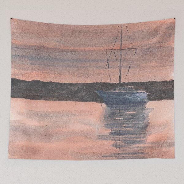 Item preview, Yatch at Sunset - Watercolour designed and sold by Paul Gilbert.