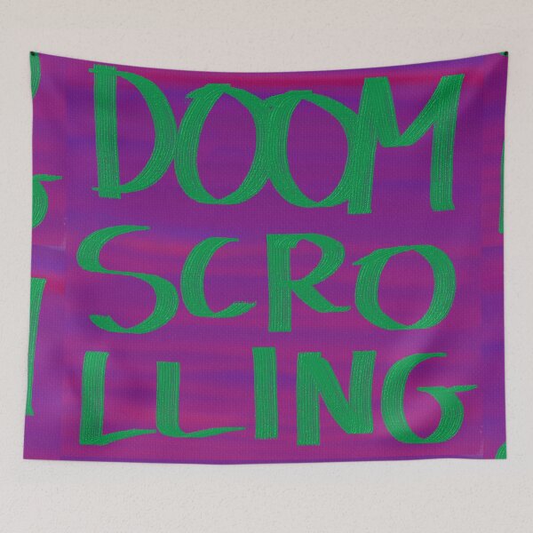 Item preview, DOOMSCROLLING word art print designed and sold by nataliavandalia.