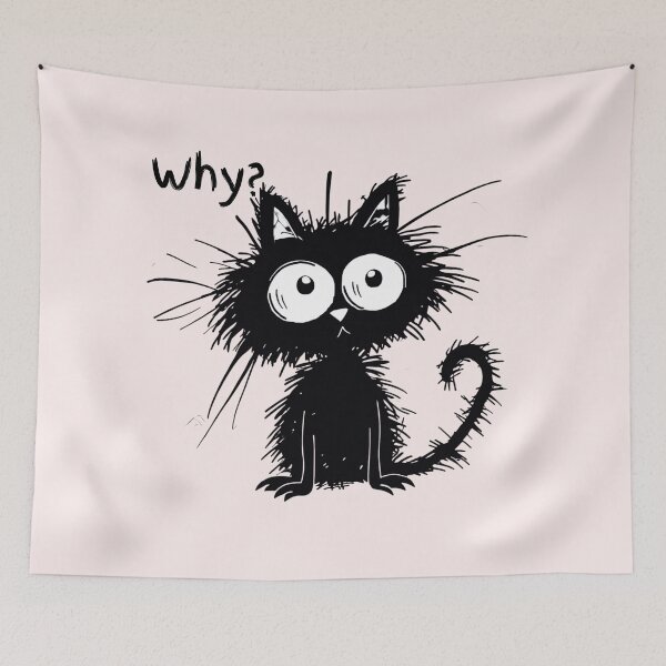 Item preview, Why cute cat designed and sold by zebra design.