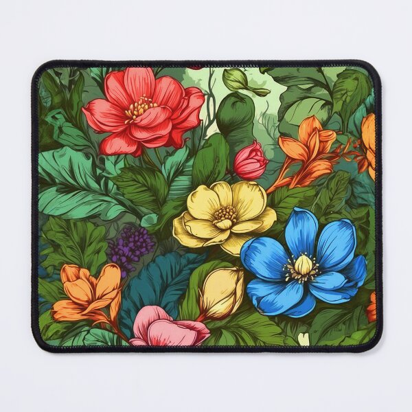 Item preview, Greenery Floral Pattern - Bright Colorful Flowers designed and sold by SassyArtistry.