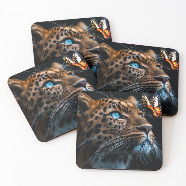 Item preview, Leopard watches a butterfly  designed and sold by Lewis-mart.