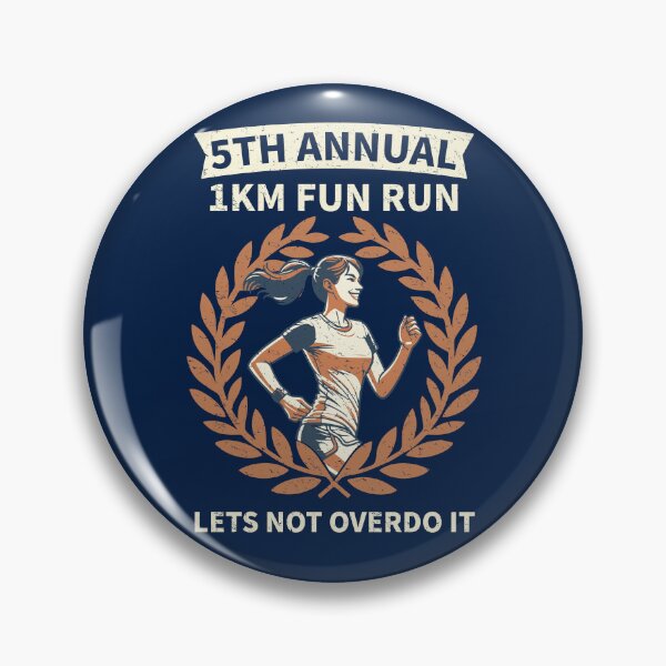 Item preview, 5th Annual 1km Fun Run Lets Not Overdo It | Funny Vintage Running designed and sold by d247.