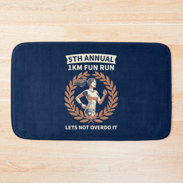 Item preview, 5th Annual 1km Fun Run Lets Not Overdo It | Funny Vintage Running designed and sold by d247.