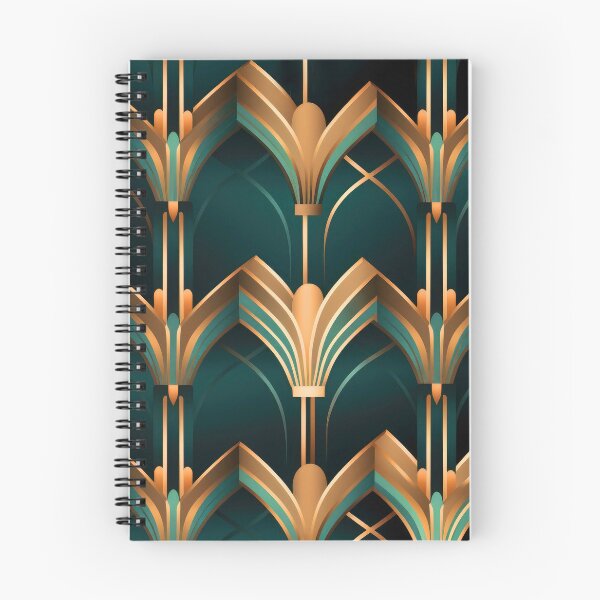 Item preview, Copper-Colored And Antique-Green Art Deco Pattern designed and sold by DEC02.