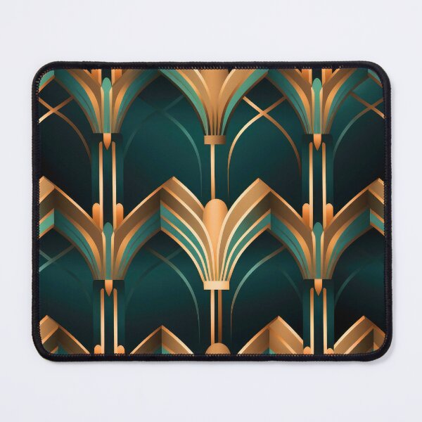 Item preview, Copper-Colored And Antique-Green Art Deco Pattern designed and sold by DEC02.