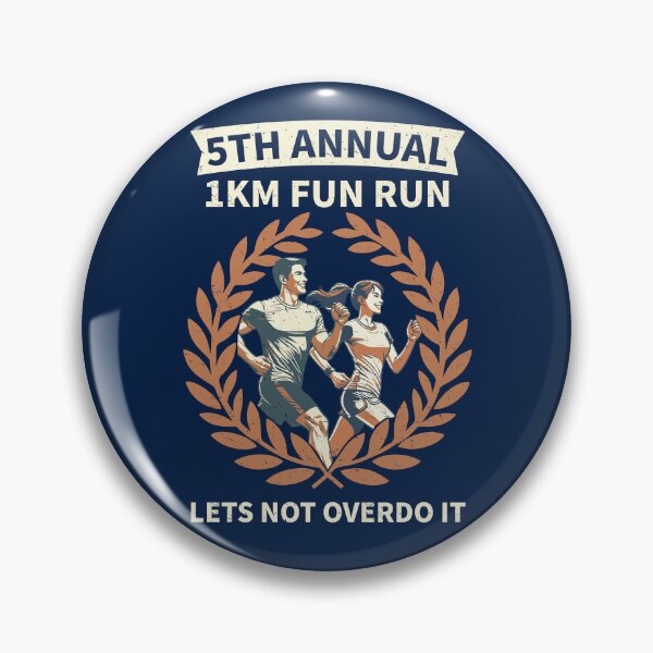 Item preview, 5th Annual 1km Fun Run Lets Not Overdo It | Funny Vintage Running designed and sold by d247.