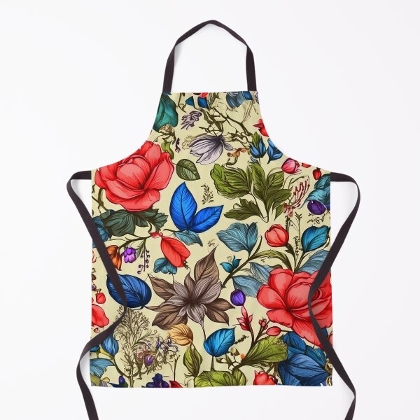 Item preview, Greenery Floral Pattern - Bright Colorful Pink And Blue Flowers designed and sold by SassyArtistry.