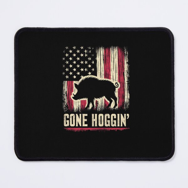 Item preview, Boar Hunter Gone Hoggin Vintage American Flag Wild Hog designed and sold by taaddison50.