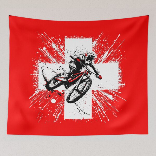Item preview, Swiss Mountain Biker - MTB Switzerland Mountainbike designed and sold by BabyYodaSticker.
