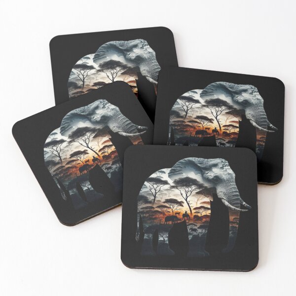 Item preview, Safari Elephant - Landscape Silhouette - Safari Art designed and sold by HausKatz.