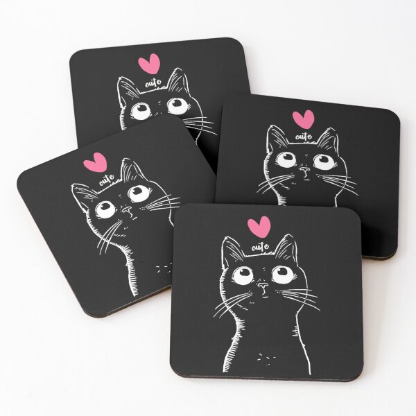 Item preview, Startled Midnight Cat Illustration designed and sold by inkArtistryfine.