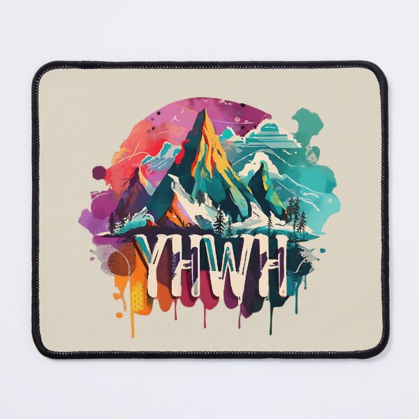 Item preview, YHWH - Mountain of God - Vibrant Art Christian Hebrew designed and sold by Chez-Creations.