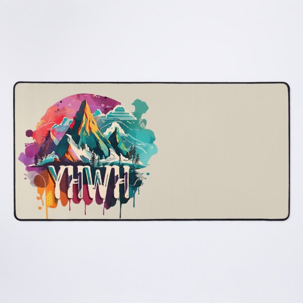 Item preview, YHWH - Mountain of God - Vibrant Art Christian Hebrew designed and sold by Chez-Creations.