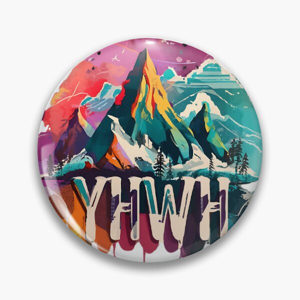 Item preview, YHWH - Mountain of God - Vibrant Art Christian Hebrew designed and sold by Chez-Creations.
