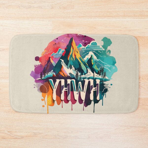 Item preview, YHWH - Mountain of God - Vibrant Art Christian Hebrew designed and sold by Chez-Creations.