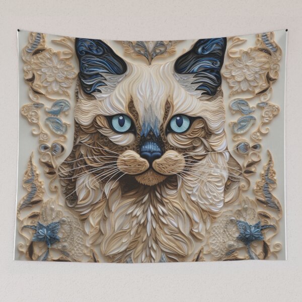Item preview, Embroidery Siamese Cat designed and sold by NDMDesignStudio.