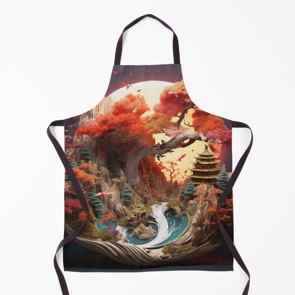 Item preview, Ancient Asian Landscape In Origami Art designed and sold by NDMDesignStudio.