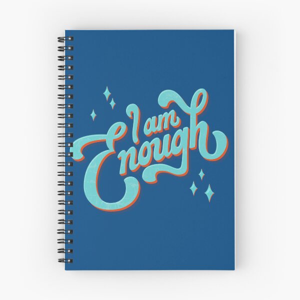 Item preview, I am Enough - Bold Blue & Tangerine designed and sold by Bluebellsart.