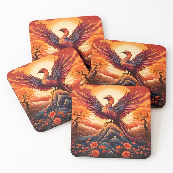 Item preview, Hou Ou Sunrise Rebirth - Japanese Phoenix Art designed and sold by Sakashi-Canvas.